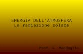 ENERGIA DELLATMOSFERA La radiazione solare Prof. G. Mandaglio.