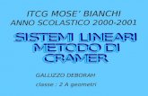 ITCG MOSE BIANCHI ANNO SCOLASTICO 2000-2001 GALLIZZO DEBORAH classe : 2 A geometri.