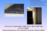 D.P.C.M. 5 dicembre 1997 (G.U. del n°287 del 22/12/1996) Determinazione dei requisiti acustici degli edifici Ing. Davide Foppiano Via delle Ortensie 9,
