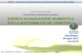 Ing. Aniello De Padova – a.depadova@gmail.com CEEA - Centro di Esperienza in Educazione Ambientale presentazione del MASTER UNIVERSITARIO ESPERTO IN EDUCAZIONE.