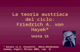 La teoria austriaca del ciclo: Friedrich A. von Hayek* Unità 15 * Basato su G. Pavanelli, Valore, distribuzione, moneta, Angeli, Milano 2001, cap. 15.