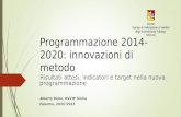 Programmazione 2014-2020: innovazioni di metodo Risultati attesi, indicatori e target nella nuova programmazione Alberto Dolce, NVVIP Sicilia Palermo,