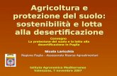 Agricoltura e protezione del suolo: sostenibilità e lotta alla desertificazione Nicola Laricchia Regione Puglia – Assessorato Risorse Agroalimentari Istituto.