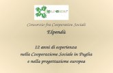 Consorzio fra Cooperative Sociali Elpendù 12 anni di esperienza nella Cooperazione Sociale in Puglia e nella progettazione europea.