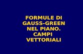 FORMULE DI GAUSS-GREEN NEL PIANO. CAMPI VETTORIALI.