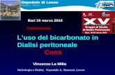Luso del bicarbonato in Dialisi peritoneale Cons Vincenzo La Milia Nefrologia e Dialisi, Ospedale A. Manzoni, Lecco Bari 19 marzo 2010 Controversia.