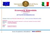 Corso di Economia Aziendale I° MODULO CAPITOLO 1 ATTIVITÀ ECONOMICHE Titolari: Dott.ssa Michela Pellicelli [L/Z] – Dott.ssa Anna Moisello [A/K] Lecturers: