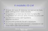 Sloman, Elementi di economia, Il Mulino, 2002 Il modello IS-LM Il ruolo del tasso di interesse sui mercati dei beni, delle obbligazioni e della moneta.