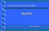 1 Introduzione ai concetti della Qualità Maggio 2003 di Ettore Spada.