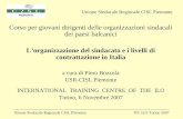 Unione Sindacale Regionale CISL PiemonteITC ILO Torino 2007 PIEMONTE Corso per giovani dirigenti delle organizzazioni sindacali dei paesi balcanici Lorganizzazione.