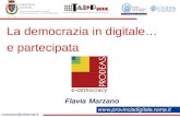 Marzano@cibernet.it La democrazia in digitale… e partecipata Flavia Marzano.