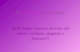 Il passato prossimo Nelle lingue romanze derivate dal latino : italiano, spagnolo e francese!!!