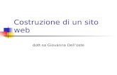 Costruzione di un sito web dott.sa Giovanna Delloste.