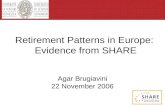 Retirement Patterns in Europe: Evidence from SHARE Agar Brugiavini 22 November 2006.