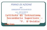 PIANO DI AZIONE del DIRIGENTE SCOLASTICO a.s. 2012/2013 Paolo A. SANTELLA Istituto di Istruzione Secondaria Superiore F. D Ovidio Larino.