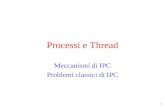 1 Processi e Thread Meccanismi di IPC Problemi classici di IPC.