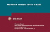 Idrogeologia Applicata-Esercitazione 04Pagina 1 Modelli di sistema idrico in Italia Giuseppe Sappa Dipartimento di Ingegneria Civile, Edile ed Ambientale.