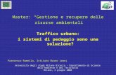 Master: Gestione e recupero delle risorse ambientali Traffico urbano: i sistemi di pedaggio sono una soluzione? Francesco Ramella, Istituto Bruno Leoni.