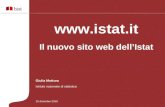 Www.istat.it Il nuovo sito web dellIstat Giulia Mottura Istituto nazionale di statistica 15 dicembre 2010.