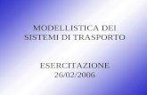 MODELLISTICA DEI SISTEMI DI TRASPORTO ESERCITAZIONE 26/02/2006.
