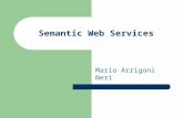 Semantic Web Services Mario Arrigoni Neri. 2 Le generazioni del WEB Internet fase 1: contenuti statici – Pagine HTML – Risorse FTP – Lutente sa cosa vuole.