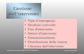 Servizio Formazione Comando Provinciale Vigili del Fuoco di Bergamo Gestione dellintervento Tipo demergenza Strutture coinvolte Fasi d'intervento Settori.