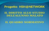 Progetto HSH@NETWORK IL DIRITTO ALLO STUDIO DELLALUNNO MALATO IL QUADRO NORMATIVO.
