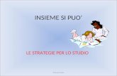 INSIEME SI PUO LE STRATEGIE PER LO STUDIO Prof.ssa Prato.