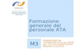 Formazione generale del personale ATA SiRVeSS Sistema di Riferimento Veneto per la Sicurezza nelle Scuole M3 FORMAZIONE DEI LAVORATORI EX D.Lgs. 81/08.