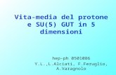 Vita-media del protone e SU(5) GUT in 5 dimensioni hep-ph 0501086 Y.L.,L.Alciati, F.Feruglio, A.Varagnolo.