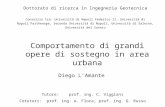 Comportamento di grandi opere di sostegno in area urbana Diego LAmante Dottorato di ricerca in Ingegneria Geotecnica Consorzio tra: Università di Napoli.