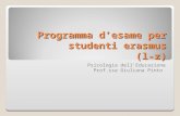 Programma desame per studenti erasmus (l-z) Psicologia dellEducazione Prof.ssa Giuliana Pinto.