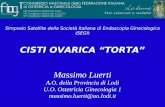 Simposio Satellite della Società Italiana di Endoscopia Ginecologica (SEGI) CISTI OVARICA TORTA Massimo Luerti A.O. della Provincia di Lodi U.O. Ostetricia.
