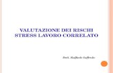 VALUTAZIONE DEI RISCHI STRESS LAVORO CORRELATO Dott. Raffaele Iuffredo.