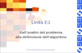 © 2007 SEI-Società Editrice Internazionale, Apogeo Unità E1 Dallanalisi del problema alla definizione dellalgoritmo.