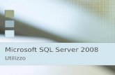 Microsoft SQL Server 2008 Utilizzo. Creazione DataBase CREATE DATABASE CREATE DATABASE Cinema.