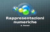 Rappresentazioni numeriche A. Ferrari. Aritmetica Dei numeri binari
