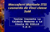 Maccaferri Manuele ITIS Leonardo da Vinci classe 5aM Tesina Inerente La Caldaia Moderna e La Storia Di RIELLO S.p.a.