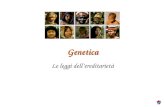 Genetica Le leggi dellereditarietà. Genetica Geni e alleli Genotipo e fenotipo Un po di storia La trasmissione di un solo carattere Alleli multipli Dominanza.