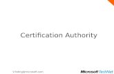 V-fabrig@microsoft.com Certification Authority. V-fabrig@microsoft.com Overview Requisiti di progettazione di una gerarchia di CA Progettazione di una.