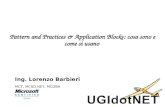 Pattern and Practices & Application Blocks: cosa sono e come si usano Ing. Lorenzo Barbieri MCT, MCSD.NET, MCDBA.