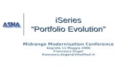 ISeries Portfolio Evolution Midrange Modernisation Conference Segrate 11 Maggio 2006 Francesco Dugar francesco.dugar@intsoftsol.it.