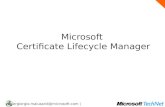 | piergiorgio.malusardi@microsoft.com | Microsoft Certificate Lifecycle Manager.