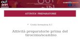 ATTIVITA PREPARATORIE Unità formativa 6.1 Attività preparatorie prima del tirocinio/scambio.