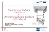 Elvira ROCCA Antenna Culturale Europea CCP Italy Programma Cultura 2007-2013 & Antenna Culturale Europea CCP - ITALIA.