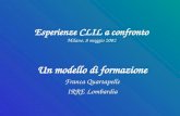 Esperienze CLIL a confronto Milano, 8 maggio 2002 Un modello di formazione Franca Quartapelle IRRE Lombardia.