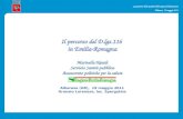 La gestione della qualità delle acque di balneazione Alberese, 19 maggio 2011 Il percorso del D.lgs.116 in Emilia-Romagna Marinella Natali Servizio Sanità