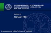 General MIDI Lezione 11 Programmazione MIDI (Prof. Luca A. Ludovico)