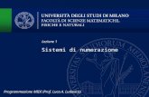 Sistemi di numerazione Lezione 1 Programmazione MIDI (Prof. Luca A. Ludovico)