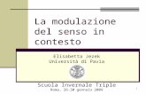 1 La modulazione del senso in contesto Elisabetta Jezek Università di Pavia Scuola Invernale Triple Roma, 26-30 gennaio 2009.